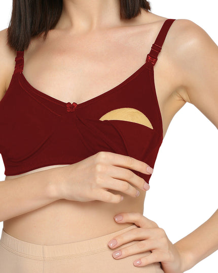 Evamomies Women's Full Cup Non Padded Feeding Bra | Nursing Bra | Maternity Bra (Pack Of 3)