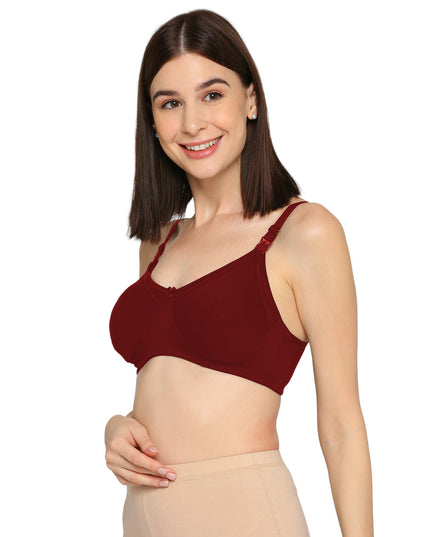 Evamomies Women's Full Cup Non Padded Feeding Bra | Nursing Bra | Maternity Bra (Pack Of 3)