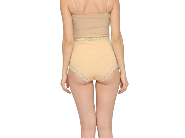 Evamomies Women's High Waist Soft Comfy Cotton Lycra Maternity Lace Panty | Pregnancy Panty | Maternity Panties (Pack of 3)