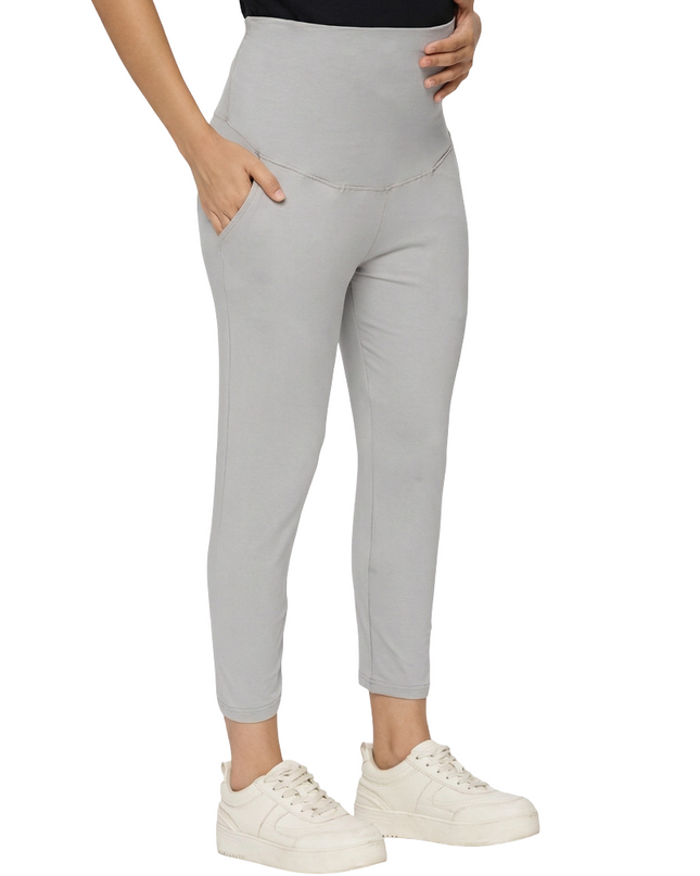 Evamomies Women's Cotton Lycra Maternity Leggings for Pregnant Women Pre & Post Pregnancy