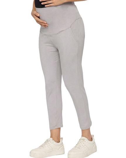 Evamomies Women's Cotton Lycra Maternity Leggings for Pregnant Women Pre & Post Pregnancy