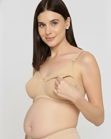 Evamomies Women's Full Cup Non Padded Feeding Bra | Nursing Bra | Maternity Bra