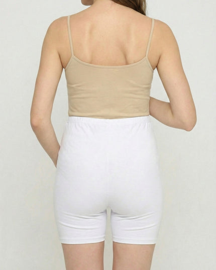Evamomies Women's High Waist & Mid-Thigh Cotton Lycra Maternity Shorts|Pregnancy Panty|Maternity Panties Over The Belly  for the Pre & Post Pregnancy (Pack Of 1)