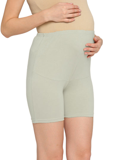 Evamomies Cotton Lycra Maternity Shorts Over The Belly for Pregnant Women for Pre & Post Pregnancy (Pack Of 1)