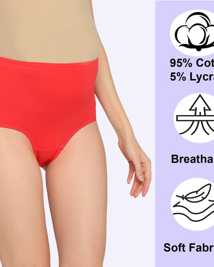 Evamomies Women's High Waist Soft Comfy Cotton Lycra Maternity Panty | Pregnancy Panty | Maternity Panties (Pack of 1)