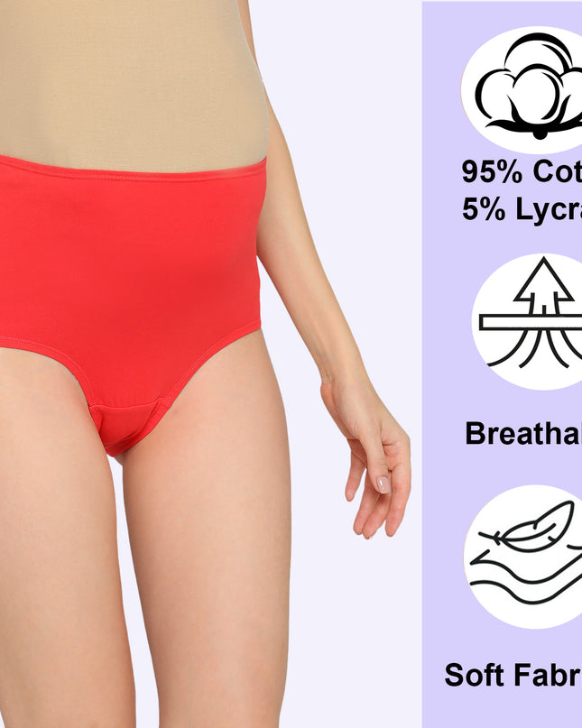 Evamomies Women's High Waist Soft Comfy Cotton Lycra Maternity Panty | Pregnancy Panty | Maternity Panties (Pack of 1)