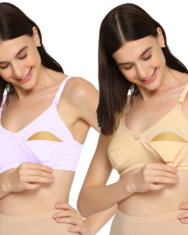 Evamomies Women's Full Cup Non Padded Feeding Bra | Nursing Bra | Maternity Bra