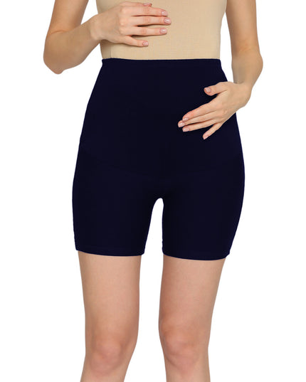 Evamomies Cotton Lycra Maternity Shorts Over The Belly for Pregnant Women for Pre & Post Pregnancy (Pack Of 1)