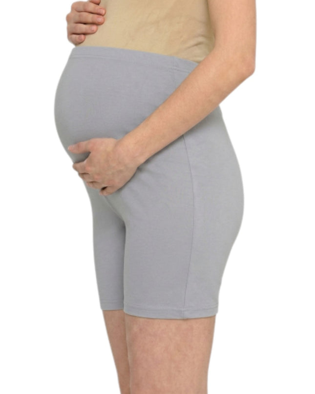 Evamomies Cotton Lycra Maternity Shorts Over The Belly for Pregnant Women for Pre & Post Pregnancy (Pack Of 1)