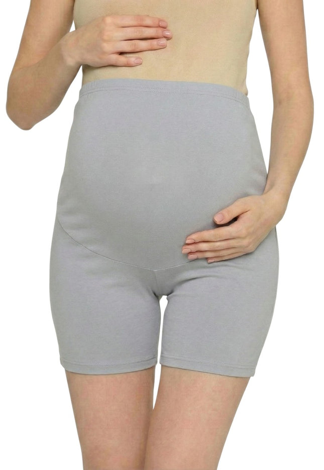 Evamomies Cotton Lycra Maternity Shorts Over The Belly for Pregnant Women for Pre & Post Pregnancy (Pack Of 1)
