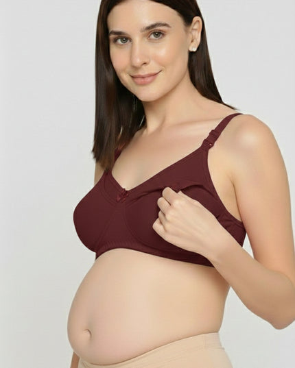 Evamomies Women's Full Cup Non Padded Feeding Bra | Nursing Bra | Maternity Bra