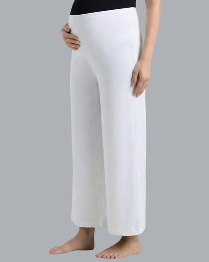 Evamomies Women's Cotton Lycra Regular Fit Maternity Palazzo for Pregnant Women Pre & Post Pregnancy