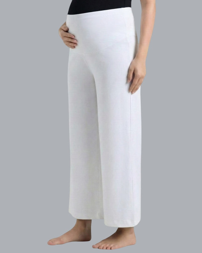 Evamomies Women's Cotton Lycra Regular Fit Maternity Palazzo for Pregnant Women Pre & Post Pregnancy
