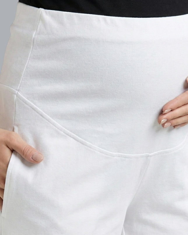 Evamomies Women's Cotton Lycra Regular Fit Maternity Palazzo for Pregnant Women Pre & Post Pregnancy