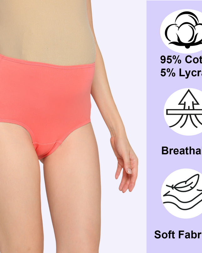 Evamomies Women's High Waist Soft Comfy Cotton Lycra Maternity Panty | Pregnancy Panty | Maternity Panties (Pack of 3)