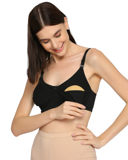 Evamomies Women's Full Cup Non Padded Feeding Bra | Nursing Bra | Maternity Bra