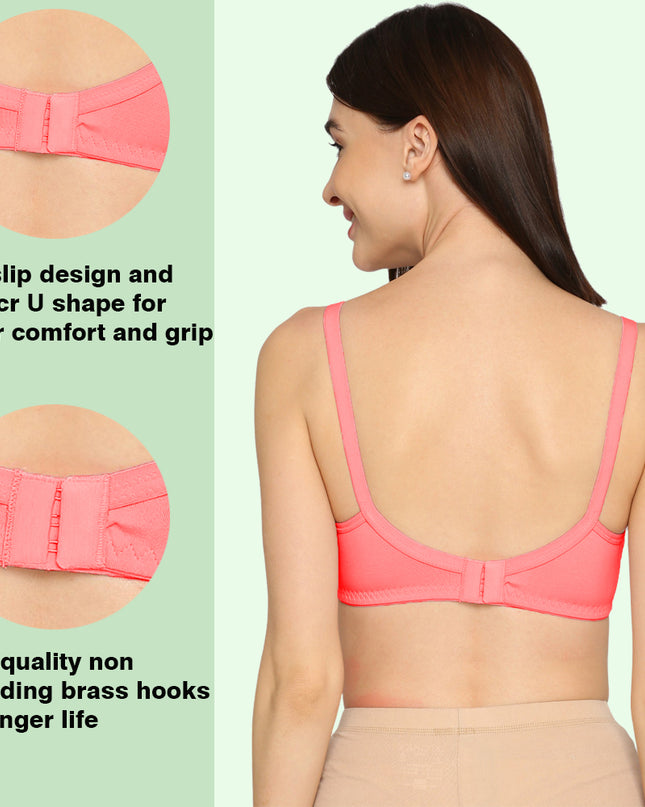Evamomies Women's Full Cup Non Padded Feeding Bra | Nursing Bra | Maternity Bra (Pack Of 3)