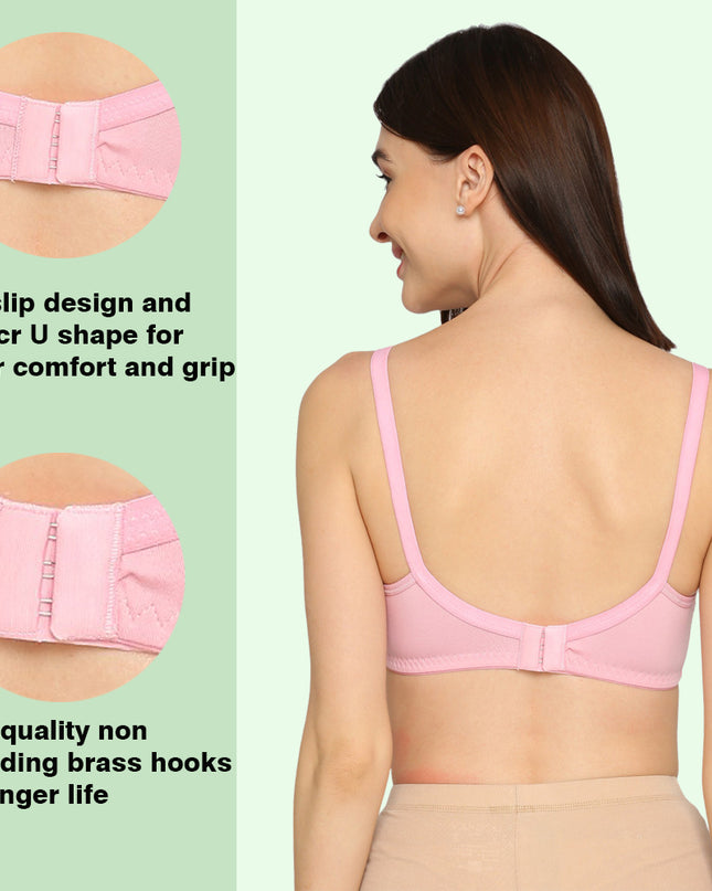 Evamomies Women's Full Cup Non Padded Feeding Bra | Nursing Bra | Maternity Bra (Pack Of 3)