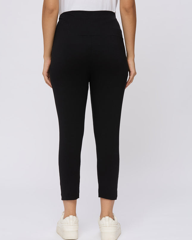 Evamomies Women's Cotton Lycra Maternity Leggings for Pregnant Women Pre & Post Pregnancy