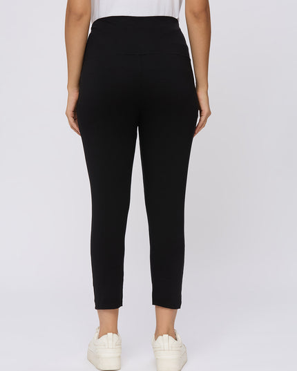 Evamomies Women's Cotton Lycra Maternity Leggings for Pregnant Women Pre & Post Pregnancy