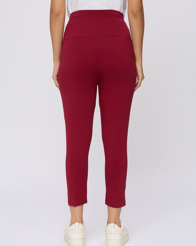 Evamomies Women's Cotton Lycra Maternity Leggings for Pregnant Women Pre & Post Pregnancy