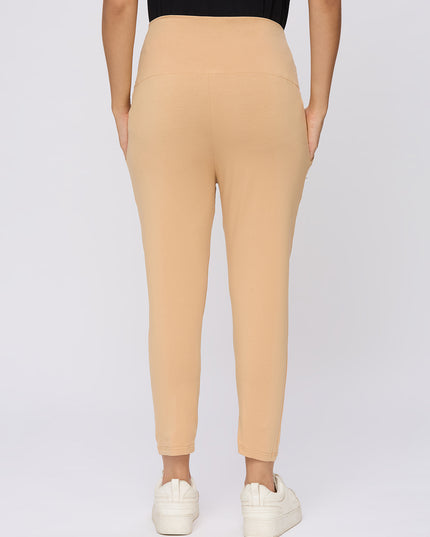 Evamomies Women's Cotton Lycra Maternity Leggings for Pregnant Women Pre & Post Pregnancy