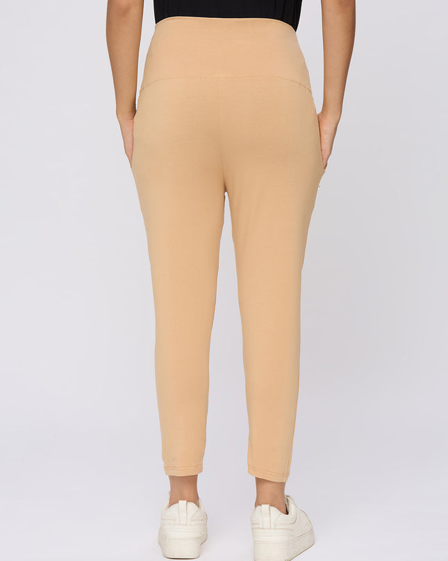 Evamomies Women's Cotton Lycra Maternity Leggings for Pregnant Women Pre & Post Pregnancy