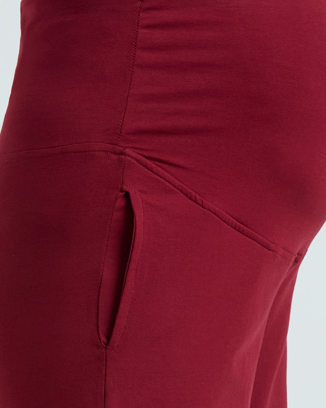 Evamomies Women's Cotton Lycra Regular Fit Maternity Palazzo for Pregnant Women Pre & Post Pregnancy
