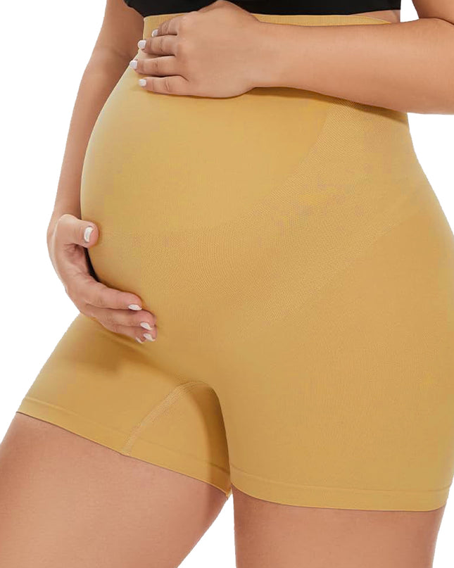 Evamomies Cotton Lycra Maternity Shorts Over The Belly for Pregnant Women for Pre & Post Pregnancy (Pack Of 1)