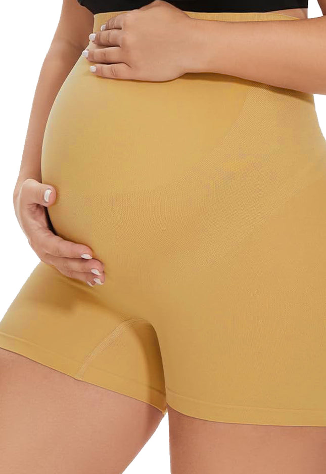 Evamomies Cotton Lycra Maternity Shorts Over The Belly for Pregnant Women for Pre & Post Pregnancy (Pack Of 1)