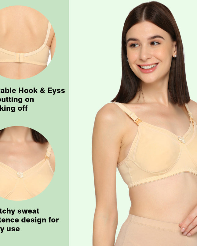 Evamomies Women's Full Cup Non Padded Feeding Bra | Nursing Bra | Maternity Bra