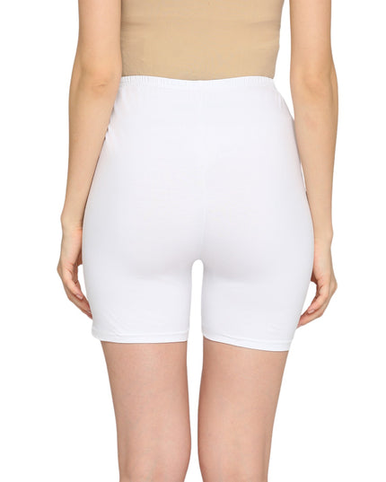Evamomies Women's High Waist & Mid-Thigh Cotton Lycra Maternity Shorts|Pregnancy Panty|Maternity Panties Over The Belly  for the Pre & Post Pregnancy (Pack Of 1)