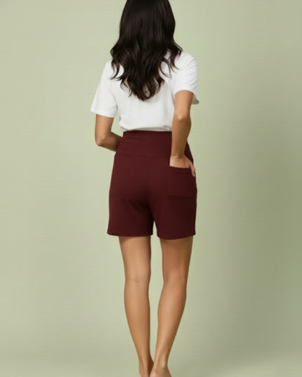 Evamomies Maternity Shorts for Women Soft & Stretchy Comfortable Fit Over Belly Support Pre & Post Pregnancy Wear for New Mom