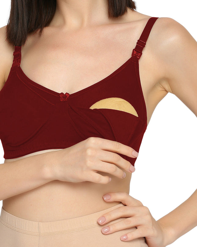 Evamomies Women's Full Cup Non Padded Feeding Bra | Nursing Bra | Maternity Bra (Pack Of 3)