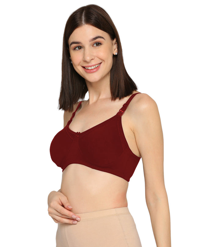Evamomies Women's Full Cup Non Padded Feeding Bra | Nursing Bra | Maternity Bra (Pack Of 3)