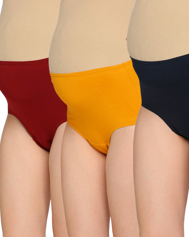 Evamomies Women's High Waist Soft Comfy Cotton Lycra Maternity Panty | Pregnancy Panty | Maternity Panties (Pack of 3)